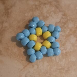 Blue and Yellow Kandi Star